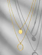 Collar Para Mujer Dijes Geométrico Doble Estilo Kpop Minimal - Miniatura 4
