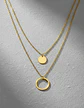 Collar Para Mujer Dijes Geométrico Doble Estilo Kpop Minimal - Miniatura 5