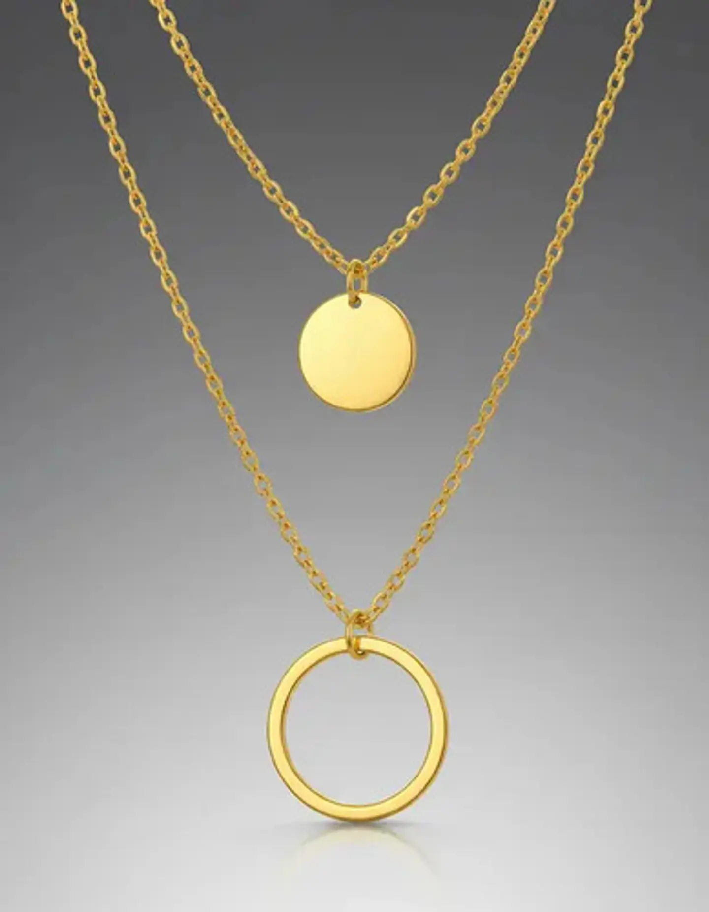 Collar Para Mujer Dijes Geométrico Doble Estilo Kpop Minimal 6