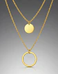 Collar Para Mujer Dijes Geométrico Doble Estilo Kpop Minimal - Miniatura 6