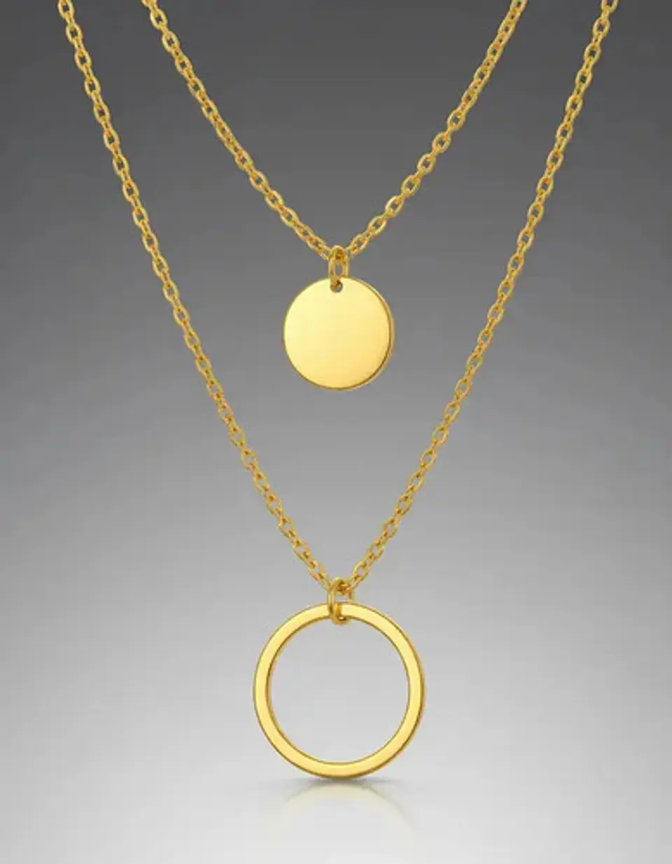 Collar Para Mujer Dijes Geométrico Doble Estilo Kpop Minimal 6
