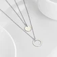 Collar Para Mujer Dijes Geométrico Doble Estilo Kpop Minimal - Miniatura 12