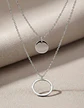 Collar Para Mujer Dijes Geométrico Doble Estilo Kpop Minimal - Miniatura 17