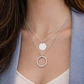 Collar Para Mujer Dijes Geométrico Doble Estilo Kpop Minimal - Miniatura 19