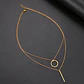 Collar Doble Capa Para Mujeres Dije Geométrico Minimalista - Miniatura 10
