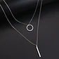 Collar Doble Capa Para Mujeres Dije Geométrico Minimalista - Miniatura 18