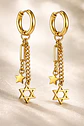 Aretes Para Hombre Mujer Pendientes Estrella De David Cadena - Miniatura 3