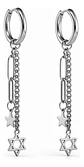 Aretes Para Hombre Mujer Pendientes Estrella De David Cadena - Miniatura 8