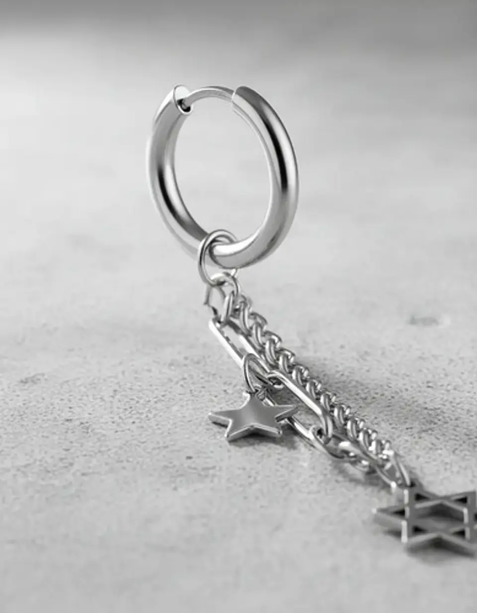Aretes Para Hombre Mujer Pendientes Estrella De David Cadena 9