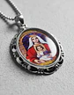 Collar Para Hombres Mujeres Dije Medallón De La Virgen María - Miniatura 2