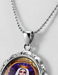 Collar Para Hombres Mujeres Dije Medallón De La Virgen María - Miniatura 3