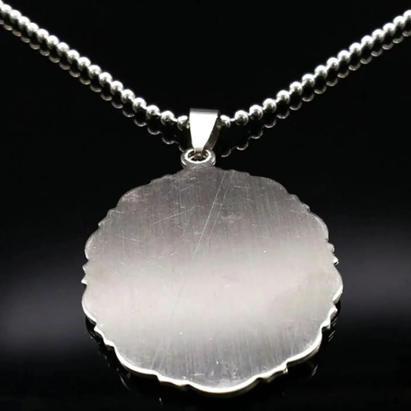 Collar Para Hombres Mujeres Dije Medallón De La Virgen María 9
