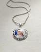 Collar Para Hombres Mujeres Dije Medallón De La Virgen María - Miniatura 11