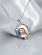 Collar Para Hombres Mujeres Dije Medallón De La Virgen María - Miniatura 14