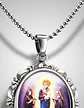 Collar Para Hombres Mujeres Dije Medallón De La Virgen María - Miniatura 20