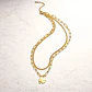 Collar Doble Gargantilla Para Mujer Dije Trébol De La Suerte - Miniatura 4
