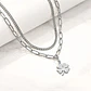 Collar Doble Gargantilla Para Mujer Dije Trébol De La Suerte - Miniatura 9