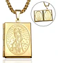 Collar Para Hombre Y Mujer Dije Relicario De La Virgen María - Miniatura 1