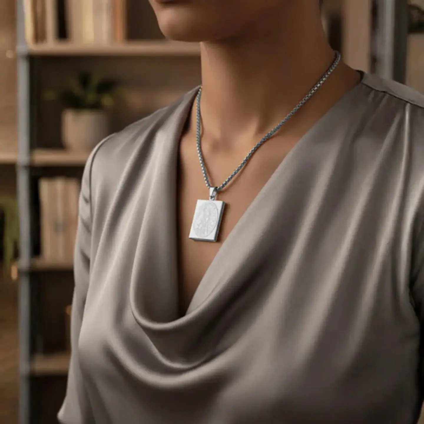 Collar Para Hombre Y Mujer Dije Relicario De La Virgen María 15