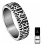 Anillo Vikingo Para Hombre Argolla De Acero Runas Futhark - Miniatura 1