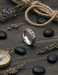 Anillo Vikingo Para Hombre Argolla De Acero Runas Futhark - Miniatura 5