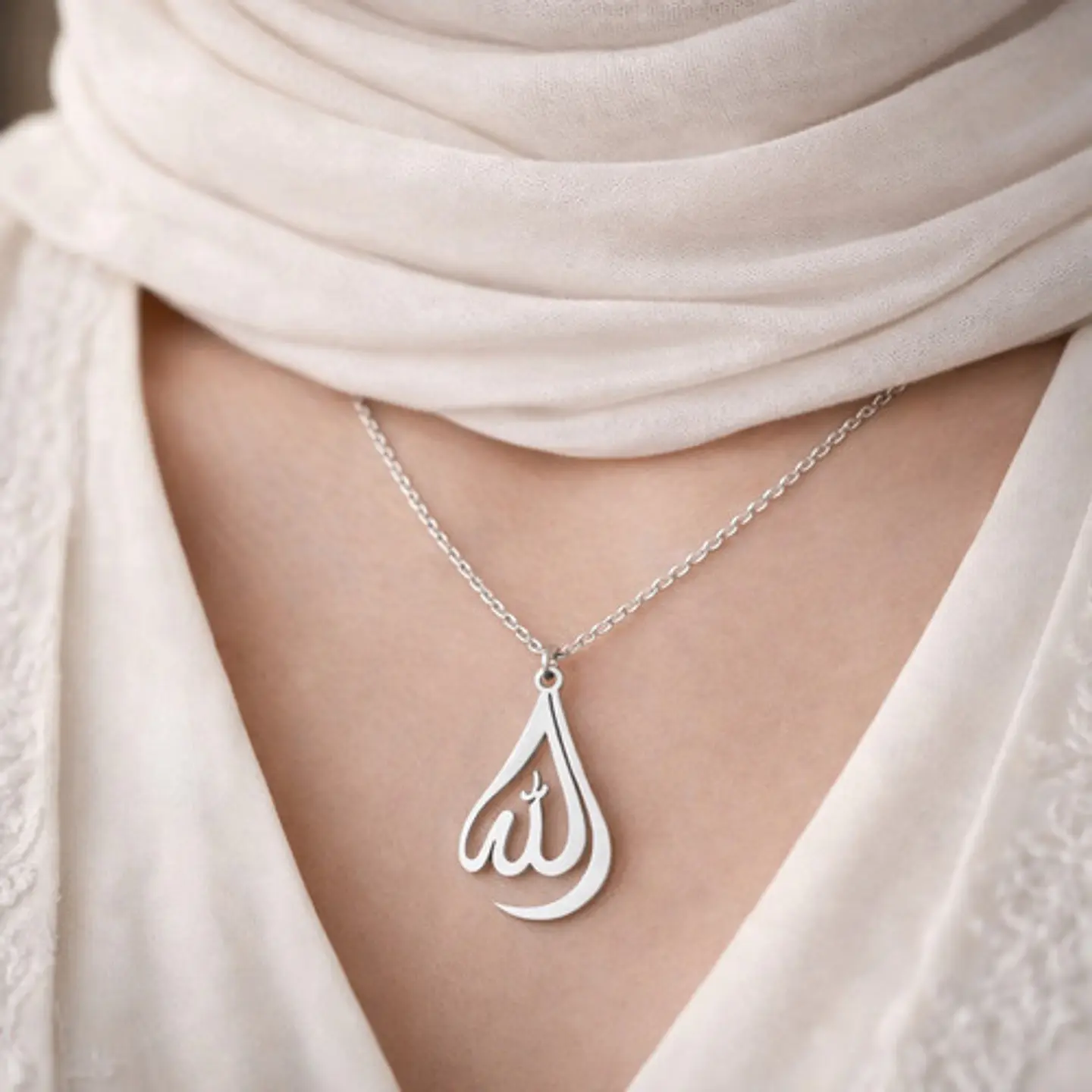 Collar Para Hombres Y Mujeres Dije Allah En Caligrafía Árabe 16