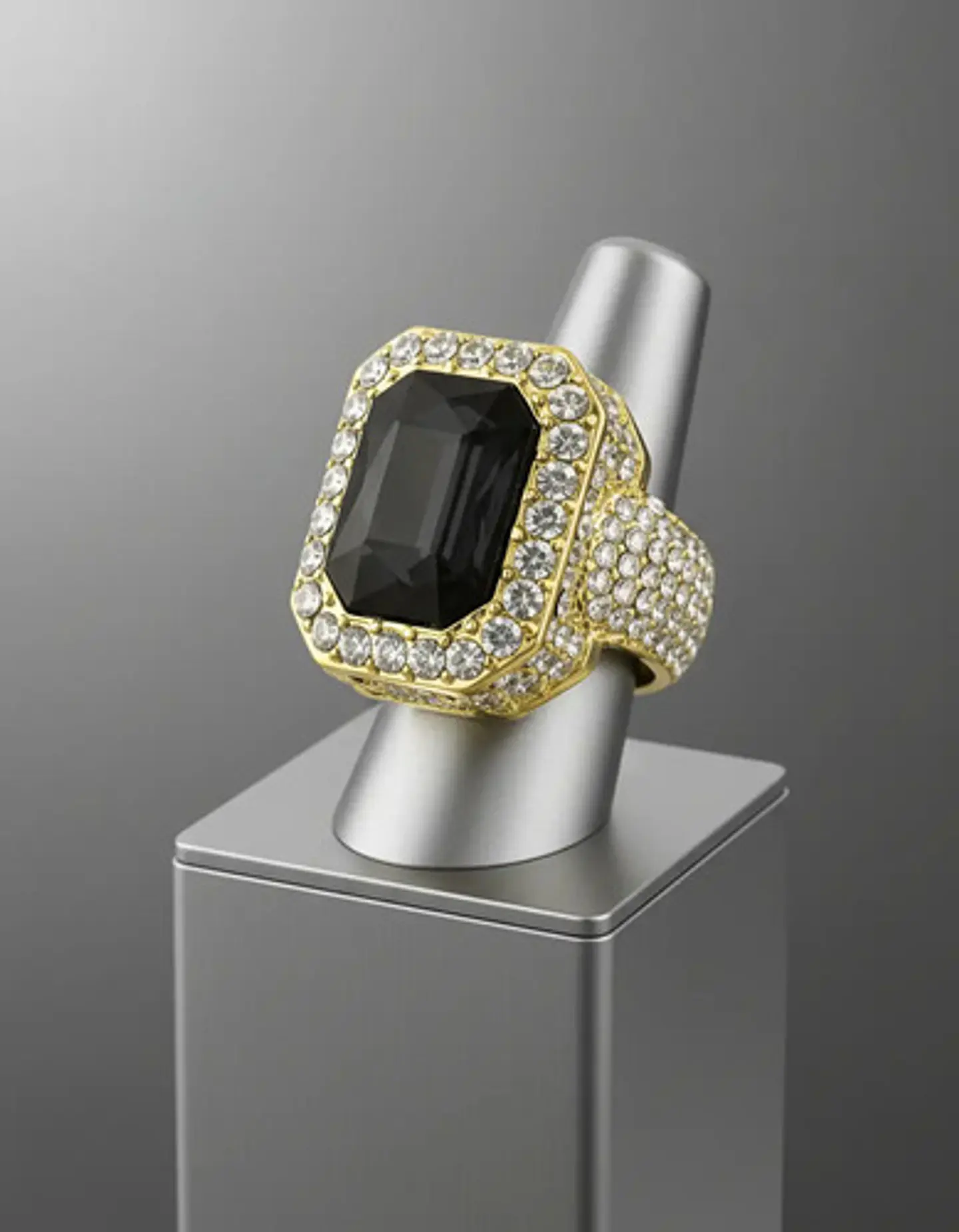 Anillo Para Hombre Y Mujer Hip Hop Bling Iced Out Octagonal 7