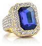 Anillo Para Hombre Y Mujer Hip Hop Bling Iced Out Octagonal - Miniatura 11
