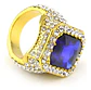 Anillo Para Hombre Y Mujer Hip Hop Bling Iced Out Octagonal - Miniatura 15