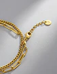 Pulsera De Acero Para Mujer Dije Luna Estrella Doble Cadena - Miniatura 7
