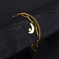 Pulsera De Acero Para Mujer Dije Luna Estrella Doble Cadena - Miniatura 9