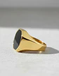Anillo Octagonal Para Hombre Y Mujer Color Oro De Acero - Miniatura 5