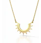Collar De Acero Color Oro Para Mujeres Dije Rayos De Sol - Miniatura 1
