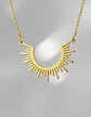 Collar De Acero Color Oro Para Mujeres Dije Rayos De Sol - Miniatura 3