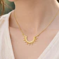 Collar De Acero Color Oro Para Mujeres Dije Rayos De Sol - Miniatura 6