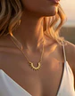 Collar De Acero Color Oro Para Mujeres Dije Rayos De Sol - Miniatura 8