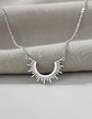 Collar De Acero Color Oro Para Mujeres Dije Rayos De Sol - Miniatura 14