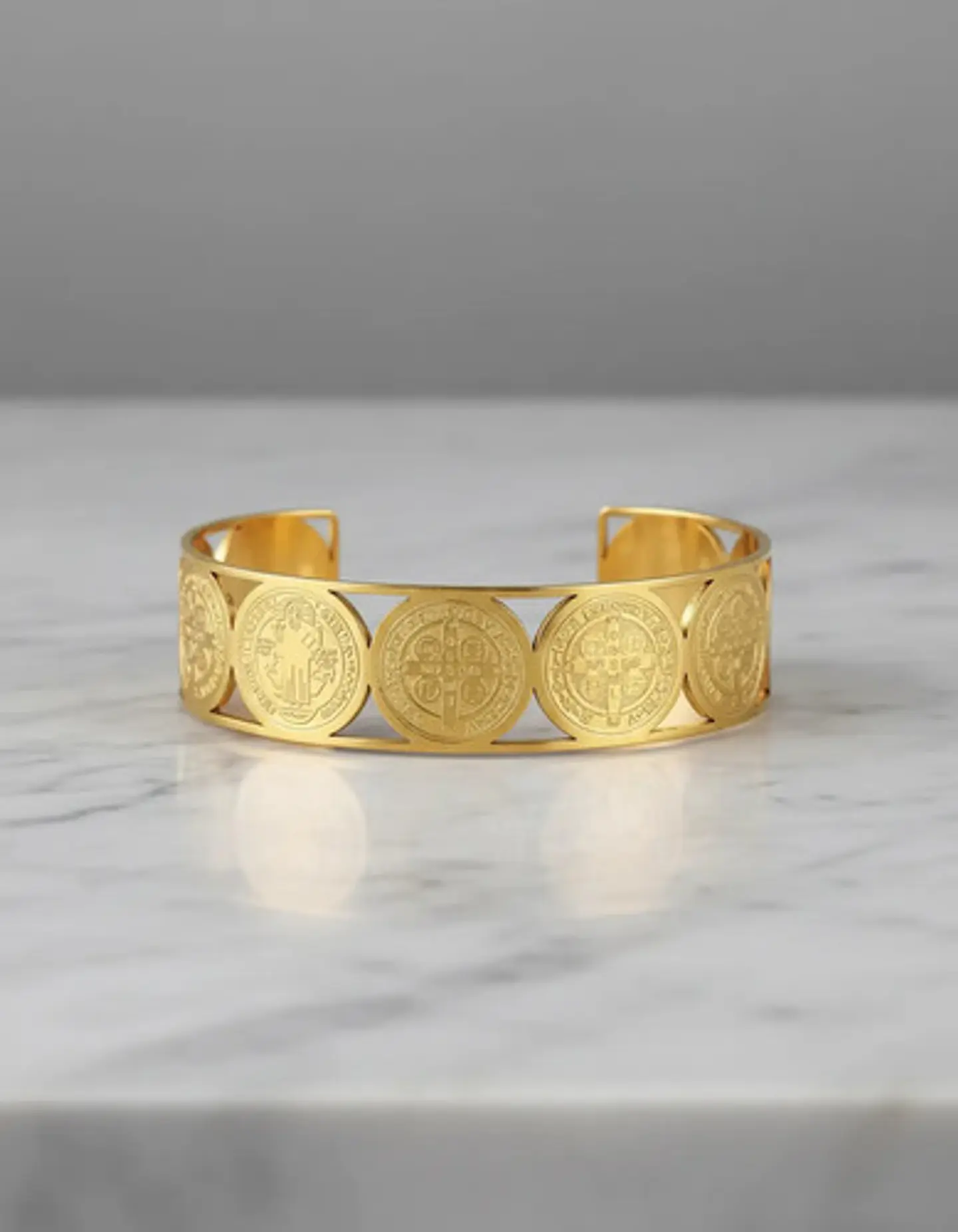 Pulsera Brazalete Para Mujer Múltiple Medallas De San Benito 5