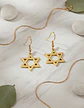 Aretes Para Mujeres Pendientes Estrella De David De Acero - Miniatura 3