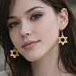 Aretes Para Mujeres Pendientes Estrella De David De Acero - Miniatura 5