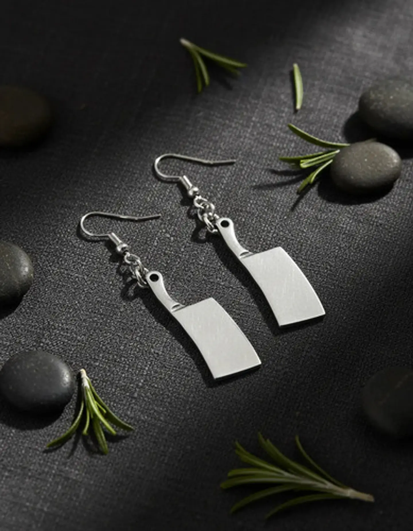 Aretes Para Hombre Mujer Pendientes Punk Cuchillo Carnicero 6