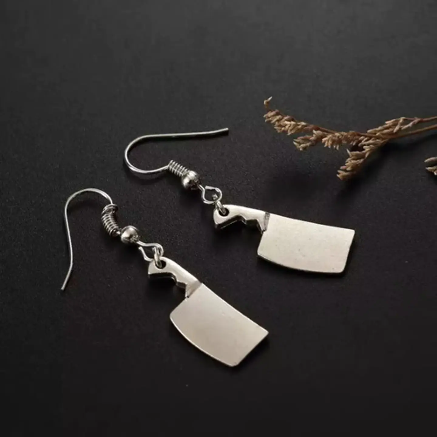 Aretes Para Hombre Mujer Pendientes Punk Cuchillo Carnicero 7