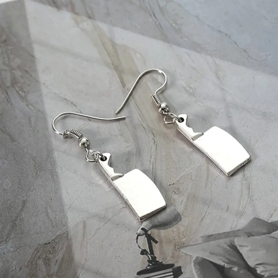 Aretes Para Hombre Mujer Pendientes Punk Cuchillo Carnicero 8