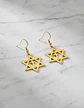 Aretes Para Mujeres Pendientes Estrella De David Con Cruz - Miniatura 9