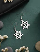 Aretes Para Mujeres Pendientes Estrella De David Con Cruz - Miniatura 16