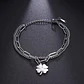 Pulsera Cadenas De Acero Para Mujer Dije Trébol De La Suerte - Miniatura 16