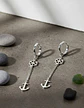 Aretes Para Hombres Mujeres Pendientes Cadena Timón Y Ancla - Miniatura 11