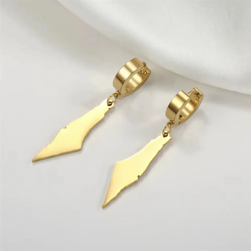 Aretes Para Mujer Pendientes Silueta Histórico De Palestina 7
