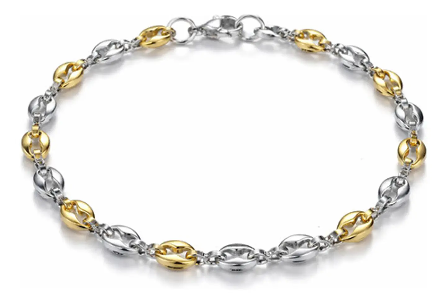 Pulsera Grano De Café De Acero Color Oro Para Hombre Y Mujer 1