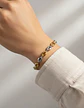 Pulsera Grano De Café De Acero Color Oro Para Hombre Y Mujer - Miniatura 3